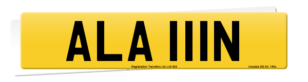 Registration number ALA 111N